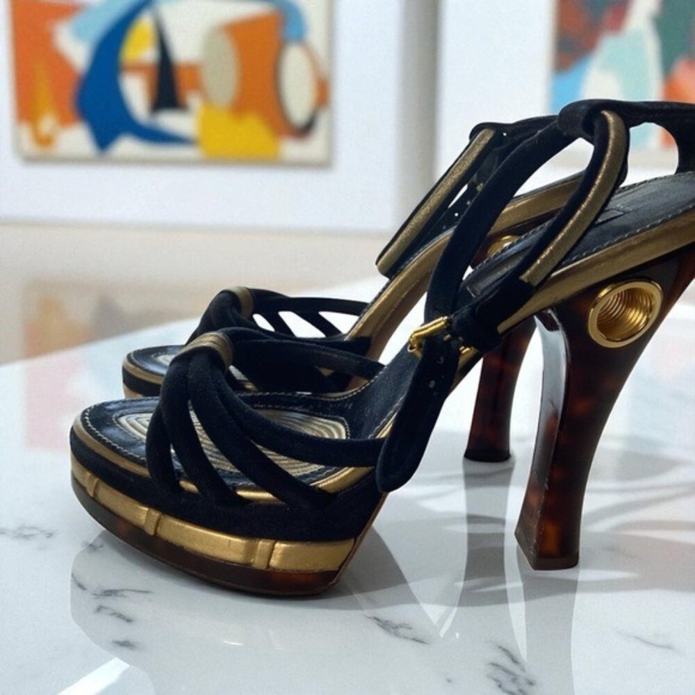 Louis Vuitton Strappy Platform High Heel Sandals – Size 35.5 (Made in Italy)